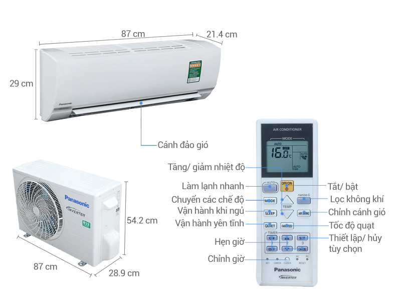 Máy lạnh Panasonic PU18TKH-8 nhập khẩu nguyên chiếc từ Malaysia
